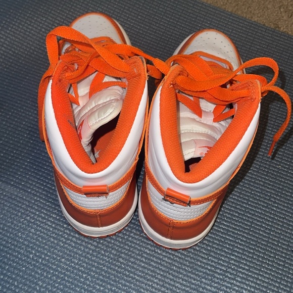 Orange and White High Top Nike Dunks - Picture 3 of 4